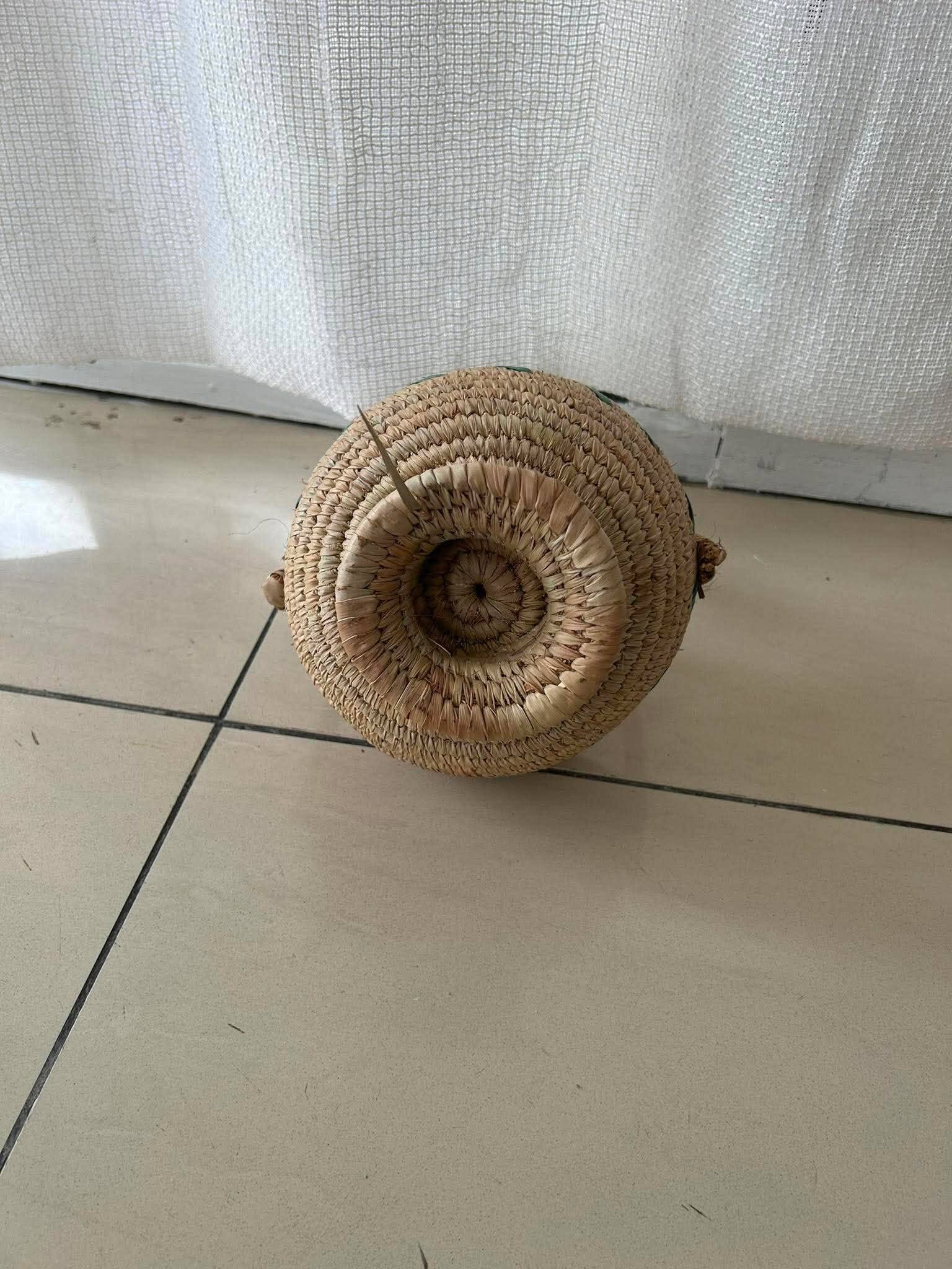 Handwoven African Basket – Fulani (Peul/Fulbe) Craft from Cameroon