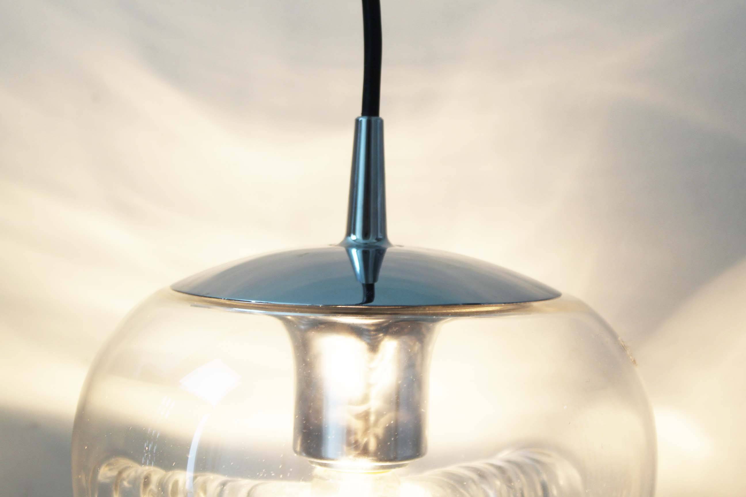 Petite ‘Futura’ pendant light by Koch & Lowy for Peill Putzler