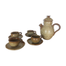Coffee or tea service in sandstone, cups and teapot