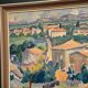 Original Swedish Oil on Canvas – “Bourg St Andeol, France” by Evert H. Duhan – Dated 1947 – Vintage & Framed