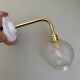 Vintage glass globe angled wall light