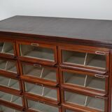 Vintage Dutch Oak / Mahogany Haberdashery Shop Cabinet, 1930s