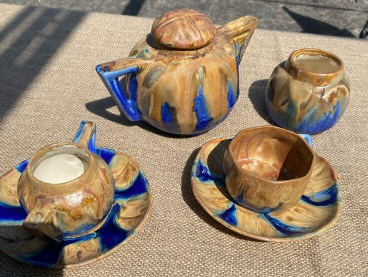 "Tête-à-tête" Vintage Service – Vallauris Signed