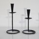 Pair of wrought iron candlesticks 1960