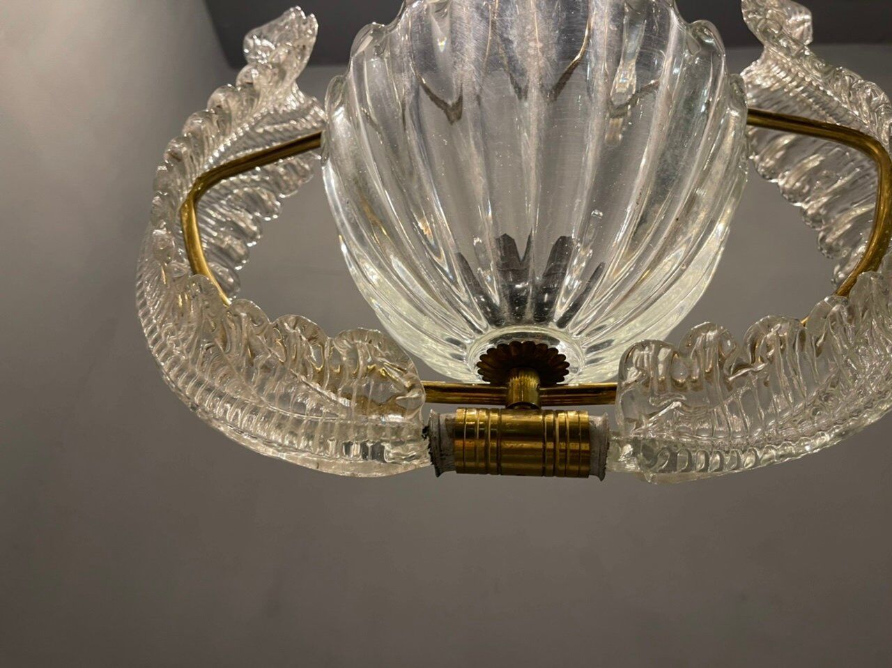 Murano glass light pendant by Ercole Barovier, 1940s