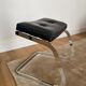 Leather and chrome designer stool