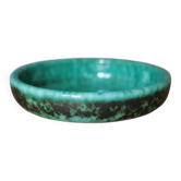 Ceramic dish Elchinger and sons, large round green dish, vintage catch-all, table art, interior decoration
