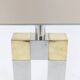 Sandro Petti. Geometric lamp in silvered and gilded metal. 1970s.