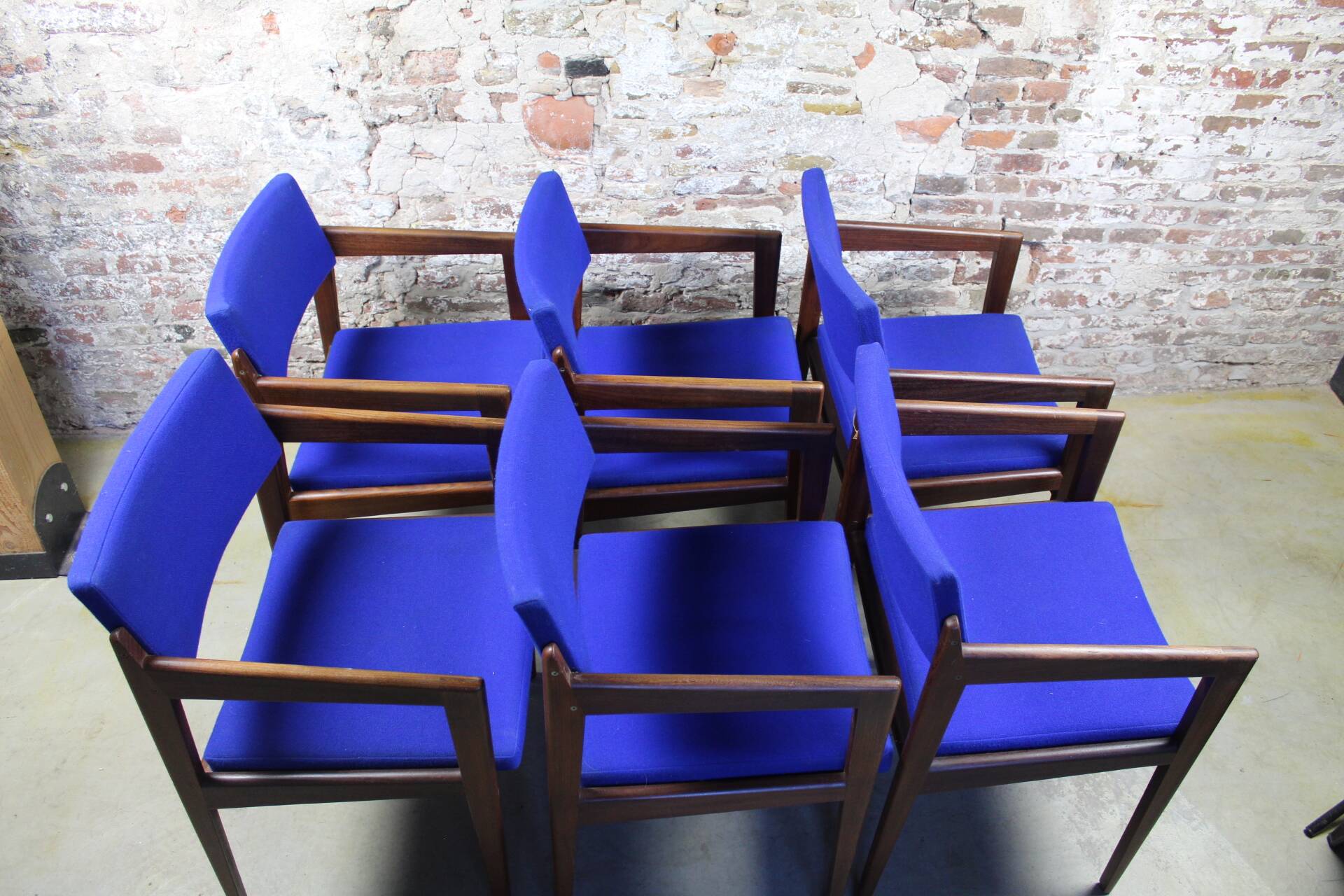 Set of #6 rudolf glatzel diningchairs (armrest). model emt0030