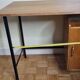 Vintage desk in metal and wood, 50s-60s
