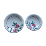 Set of 2 round serving dishes with round cap Sarreguemines model Monceau
