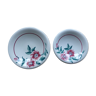 2 round serving dishes with a round cap Sarreguemines model Monceau