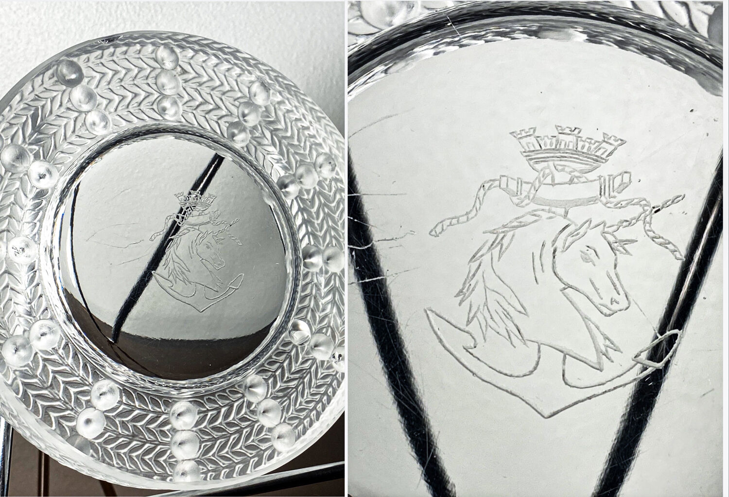Unsigned Lalique Jamaica ashtray