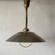 Suspended lamp in chrome and gold metal by TZ, 1970s, Germany.
