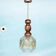 1970s brutalist glass pendant, vintage Swedish pendant.