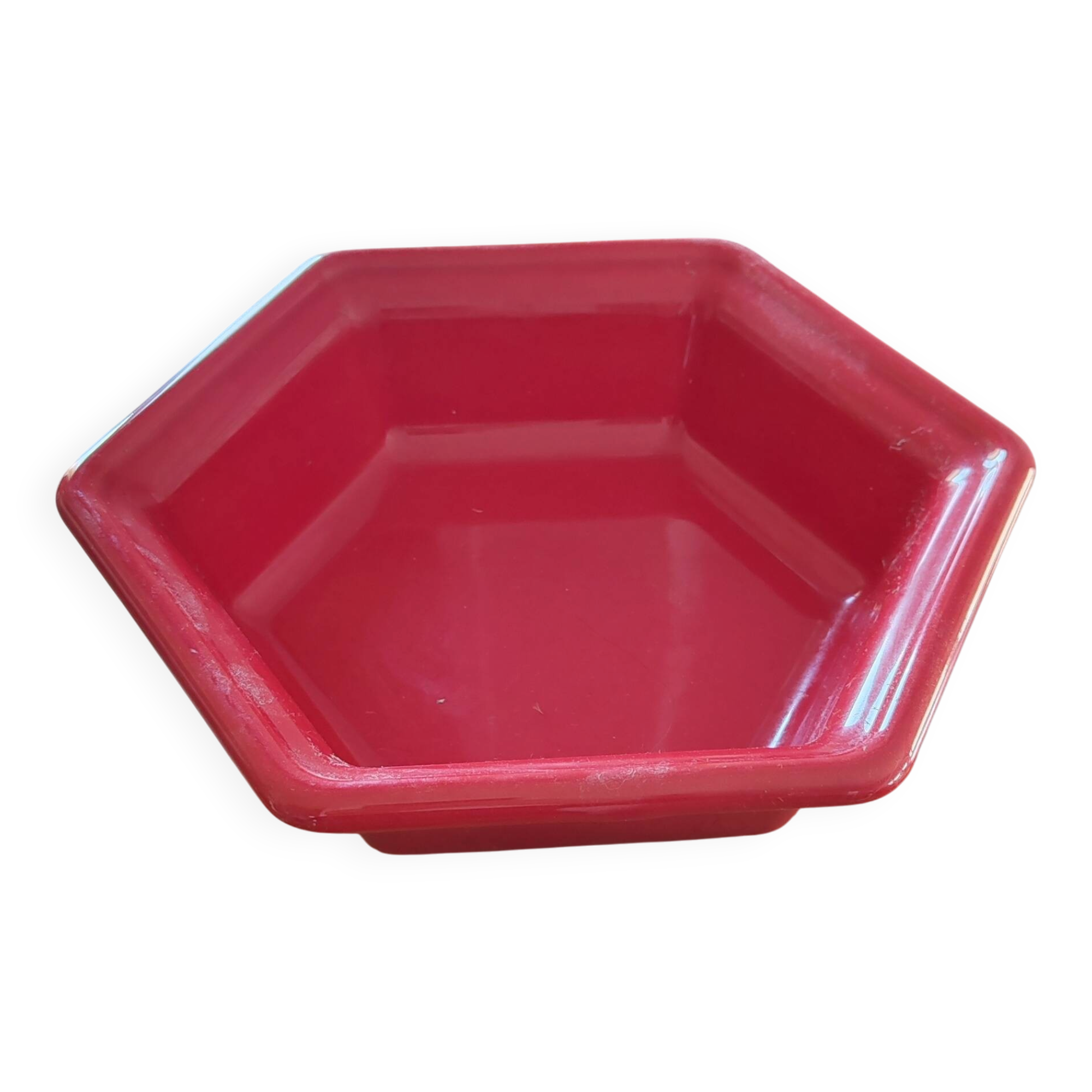 Plat Émile Henry rouge forme losange