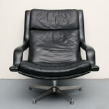 1970s leather swivel chair from geoffrey hartcourt for artifort