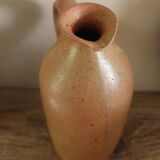 Vintage stoneware liqueur bottle with handle