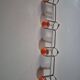 vintage metal coat rack with orange ball 1970s