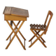 Ensemble bureau pupitre d’enfant et sa chaise pliants