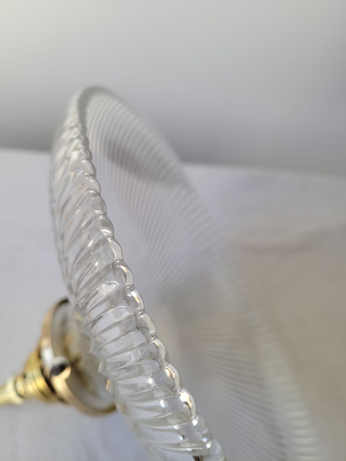 Holophane glass pendant lamp