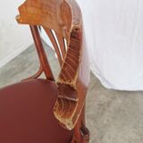 Chaise de salle à manger vintage en bois courbé : dossier éventail style Thonet, pub irlandais des années 1970