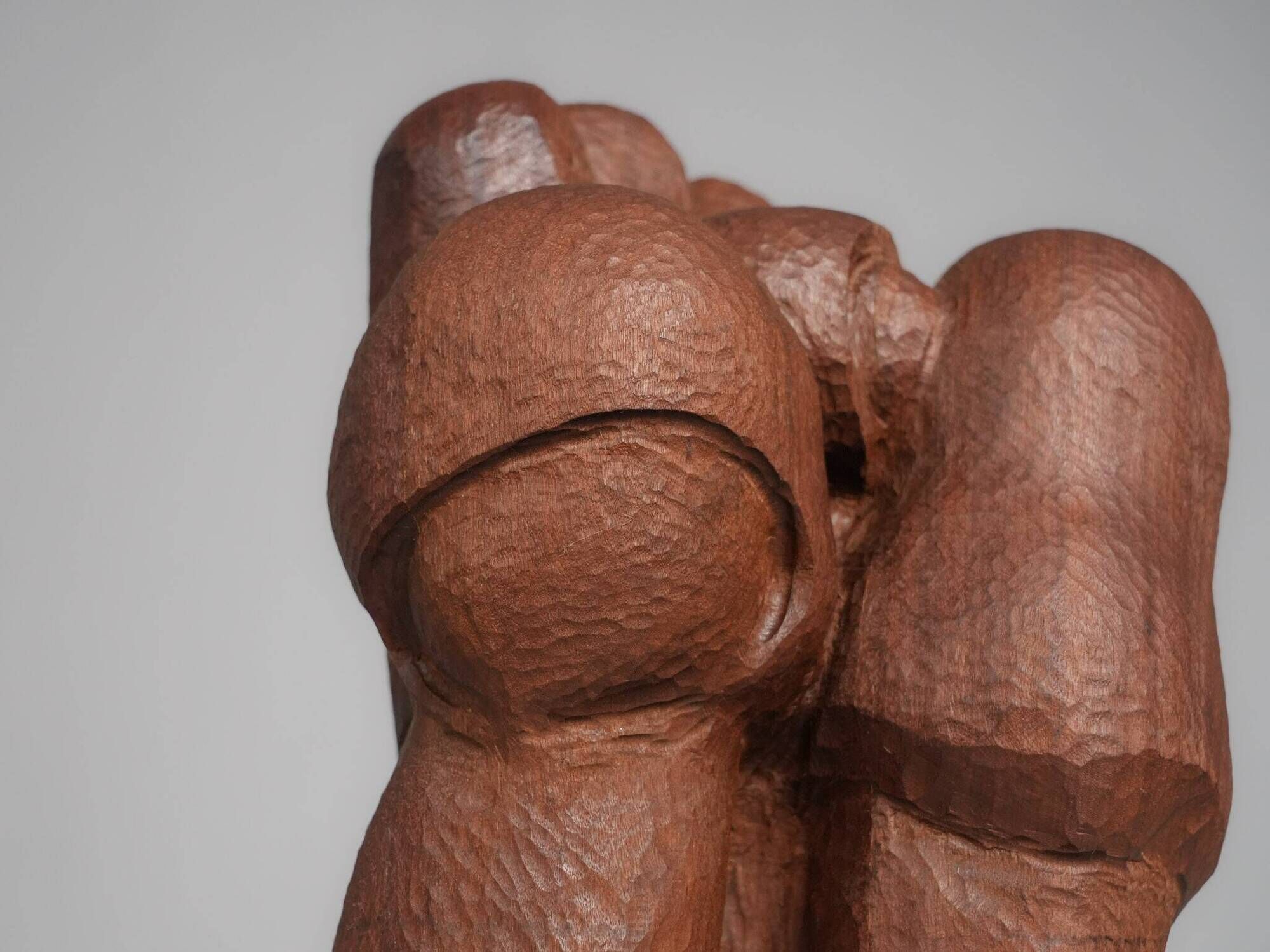 Abstract carved wood sculpture, Netherlands, 1980s