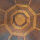 Polylobed gueridon in marquetry