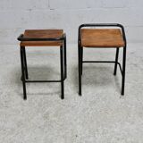 Pair of modernist stools, France, 1960s