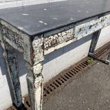 Old console with marble top