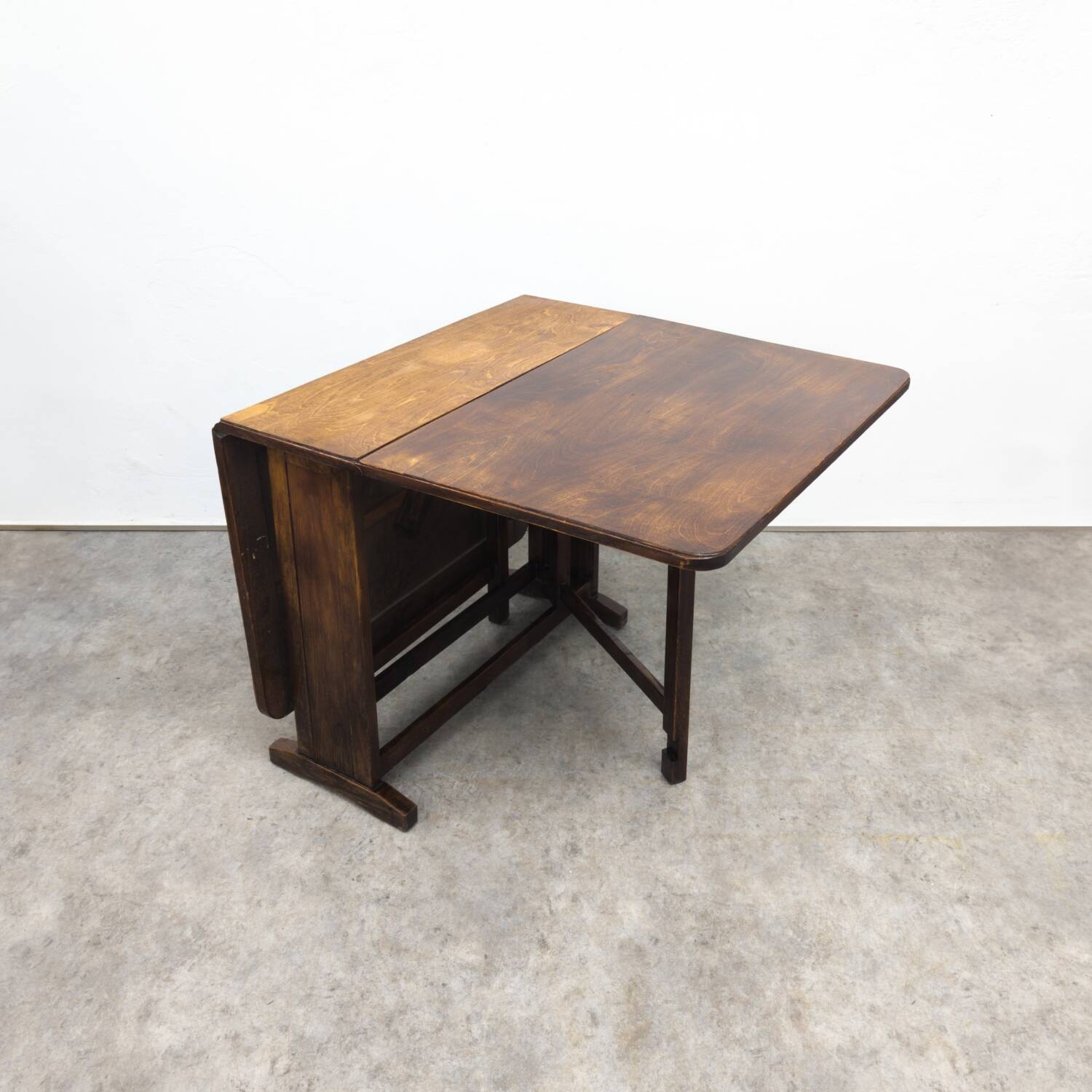Vintage French Wood Drop Leaf Table, 1930s