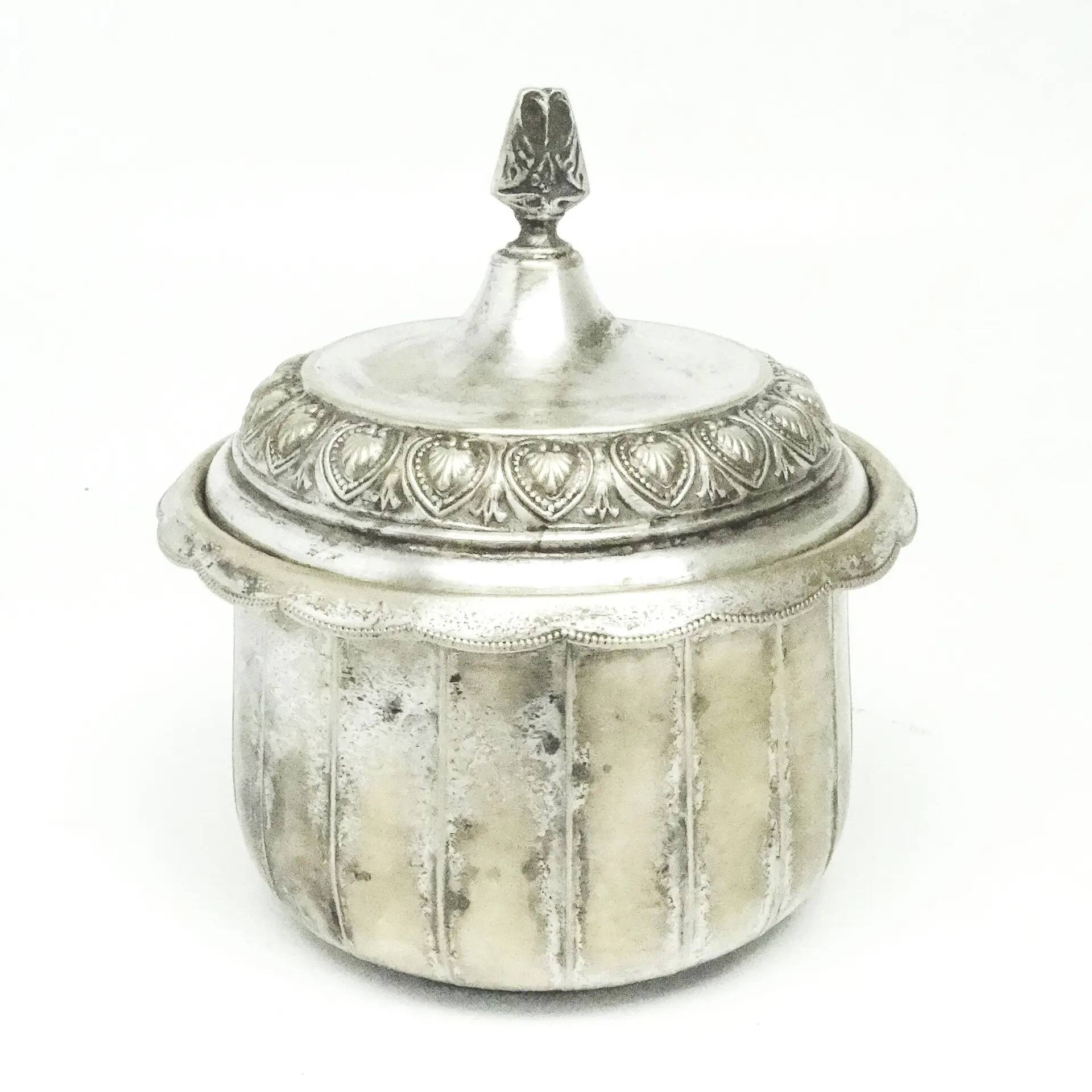 Sugar bowl, eclecticism, silver-plated brass, WMF, Germany, early 20th century