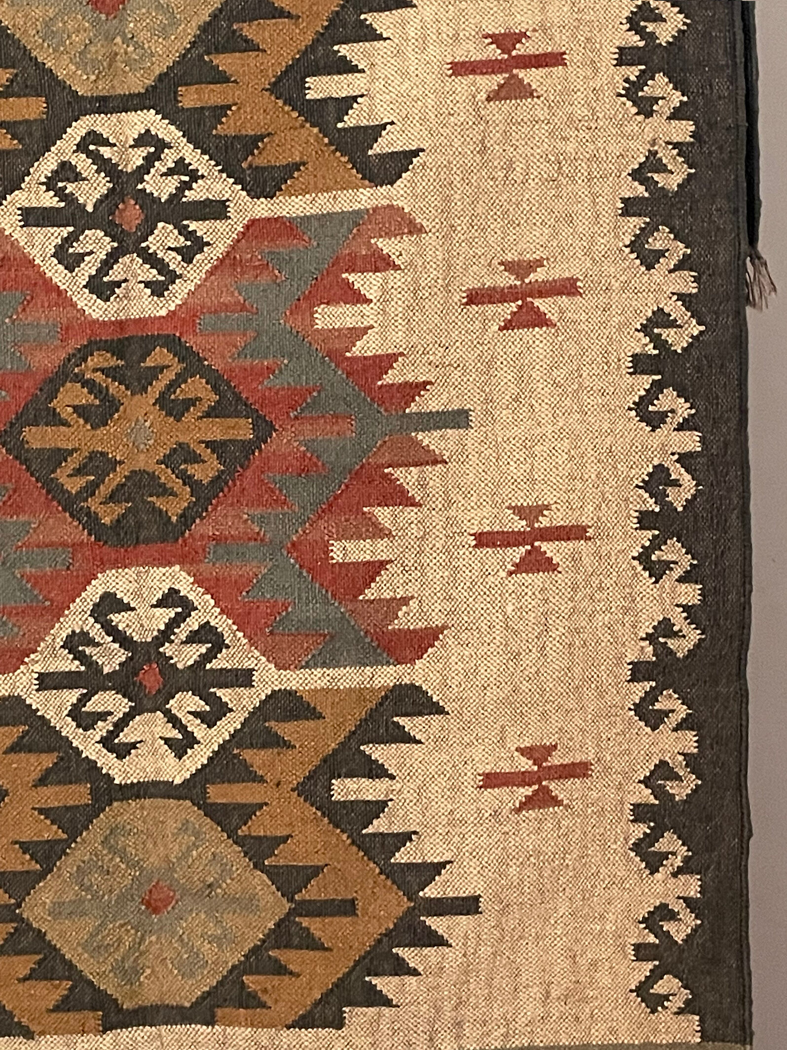 4x10 jute handwoven kilim runner rug, 120 x 300 cm handmade, kelim, carpet, indian.