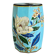 Large Japanese-style garden stool in turquoise glazed ceramic.