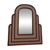 Monumental Hollywood Regency tropical mirror in bamboo cane, atr