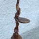 Brutalist shelf wood and vine holder vintage plant 1960