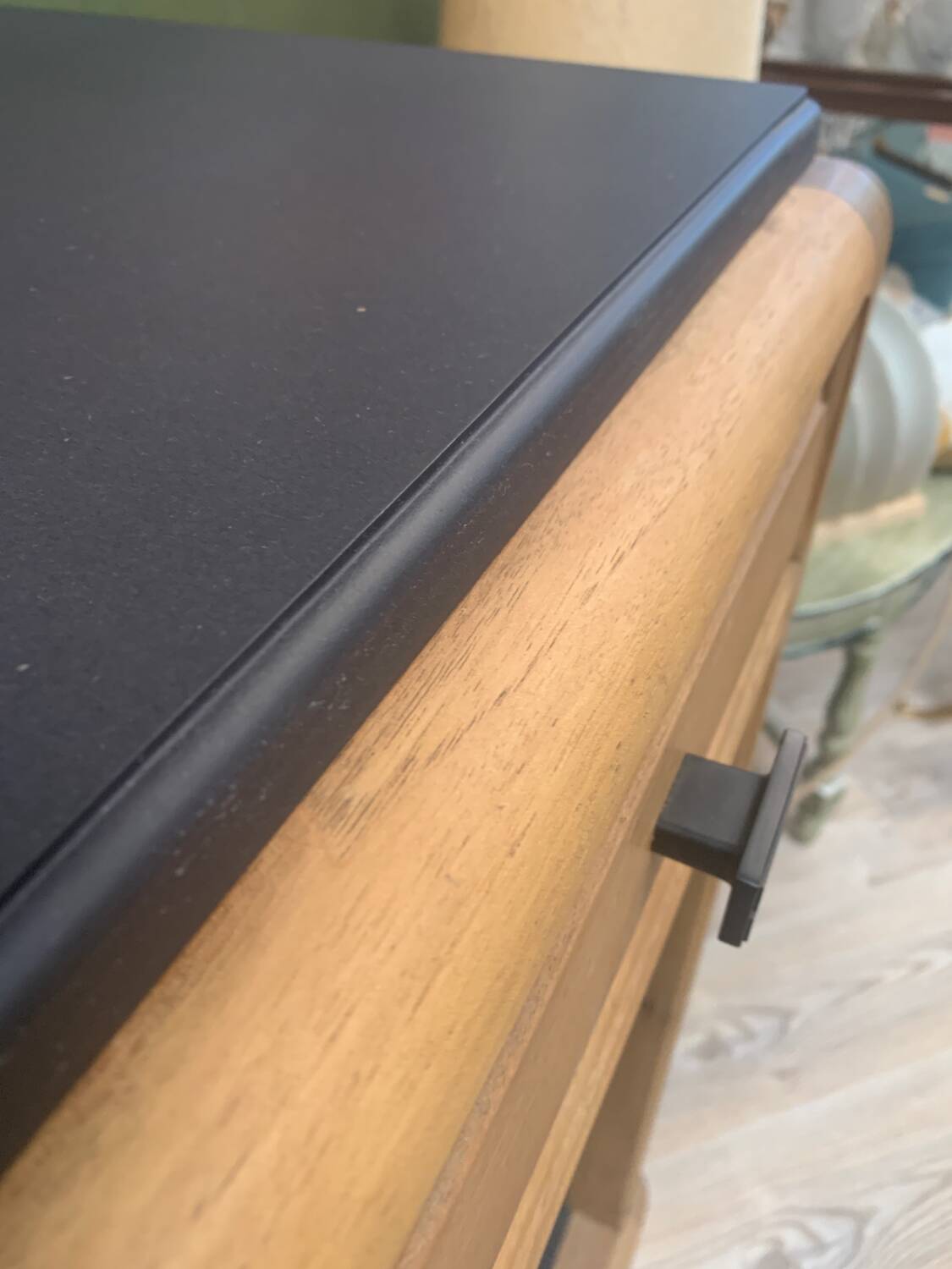 Walnut and black sideboard