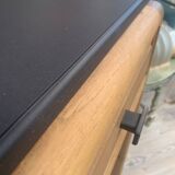 Walnut and black sideboard