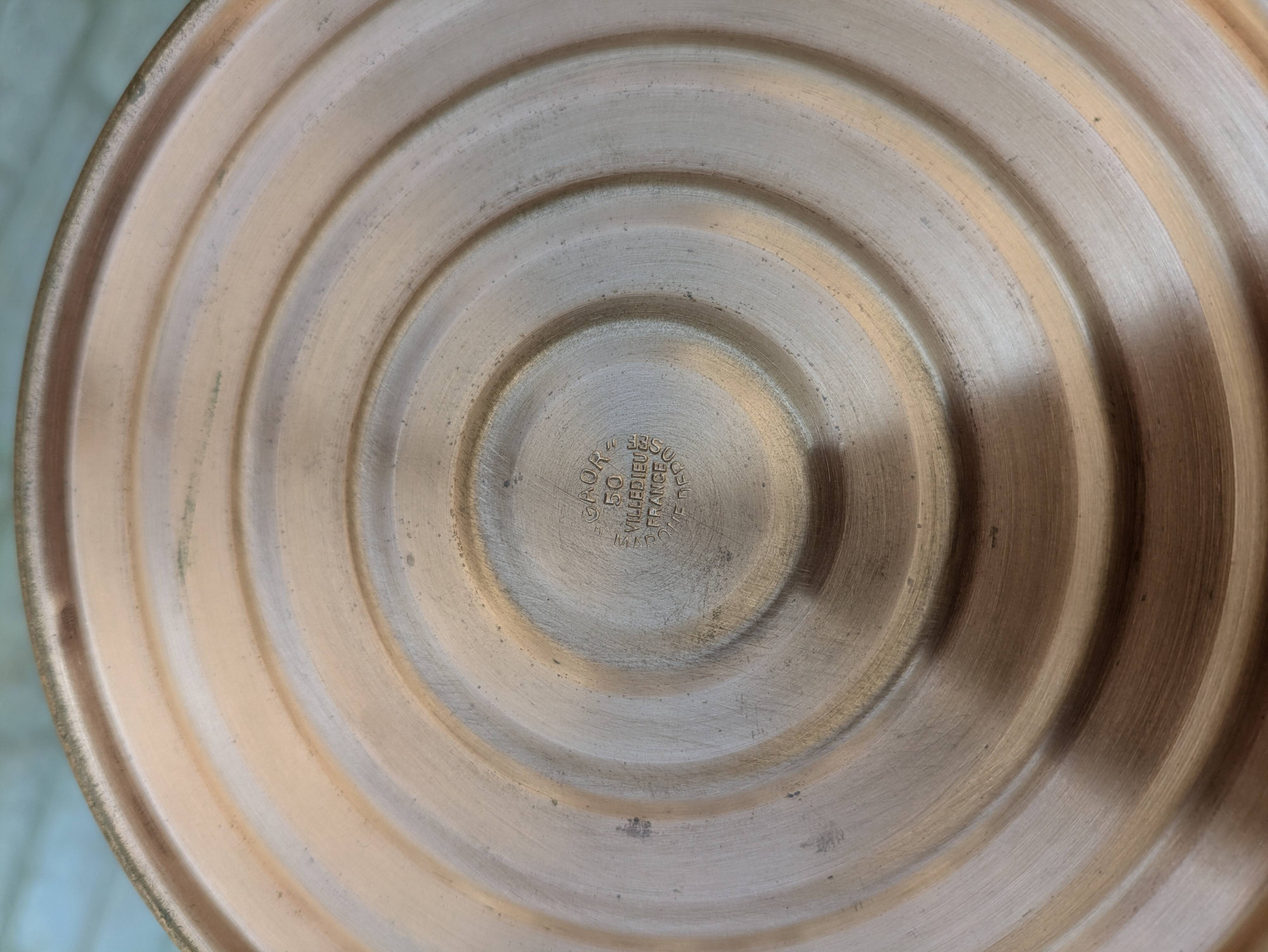 Ancient large copper vase from Villedieu les Poêles Gaor H37.5cm