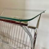 End of sofa magazine holder chrome 1970