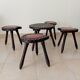 Ensemble de 5 tabourets et une table tripode brutaliste espagnol années 60