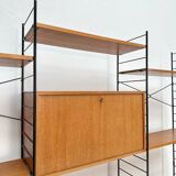 1960s Vintage Freestanding Walnut Shelving System by WHB
