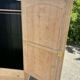 Wooden bonnetière, wardrobe/cupboard in raw wood.