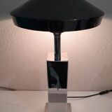 Large vintage chrome steel lamp 1990