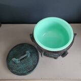 Engraved metal tripod ice bucket