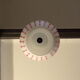 Opaline hanging lamp with patterns