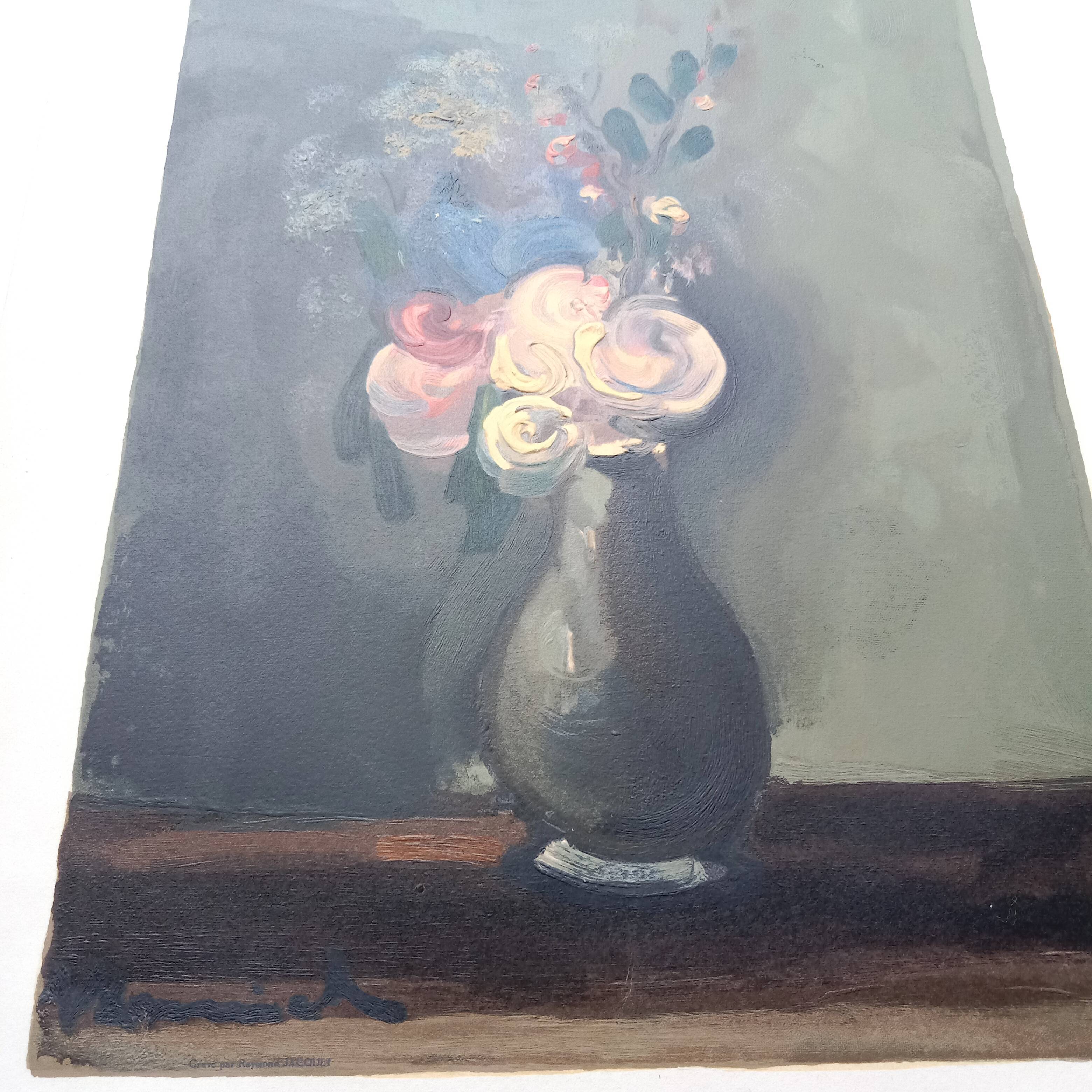 "The Pompom Roses", heliogravure by Raymond Jacquet after Maurice de Vlaminck (1876-1958)