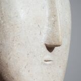 Modernist figurative sculpture bust in sandstone