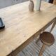 Pine and oak farmhouse table with multiple drawers, communal type, 240cm.
