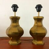 2 vintage brass lamps